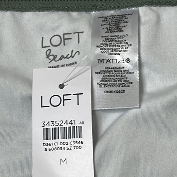 Ripcurl and Loft Women’s Bikini Bottoms Size Medium Blue/Green NWT 2pc Bundle - Picture 11 of 16